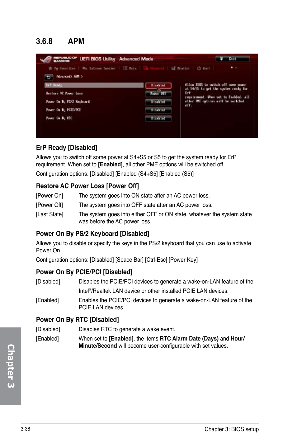 8 apm, Apm -38, Chapter 3 | Asus MAXIMUS VI EXTREME User Manual | Page 130 / 208