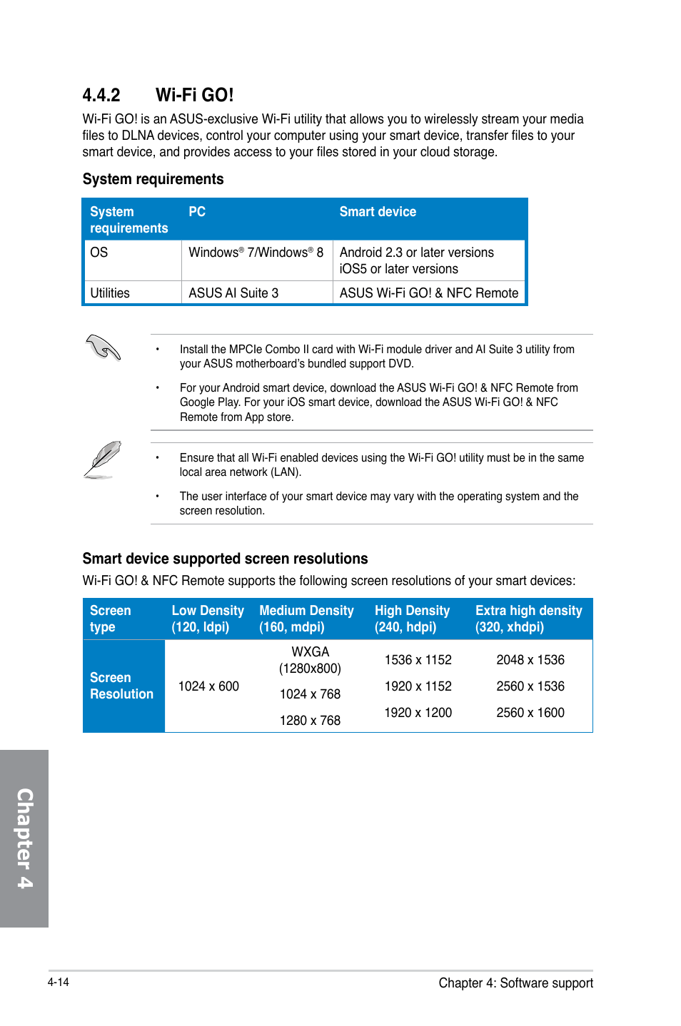 2 wi-fi go, Wi-fi go! -14, Chapter 4 | Asus MAXIMUS VI EXTREME User Manual | Page 164 / 208