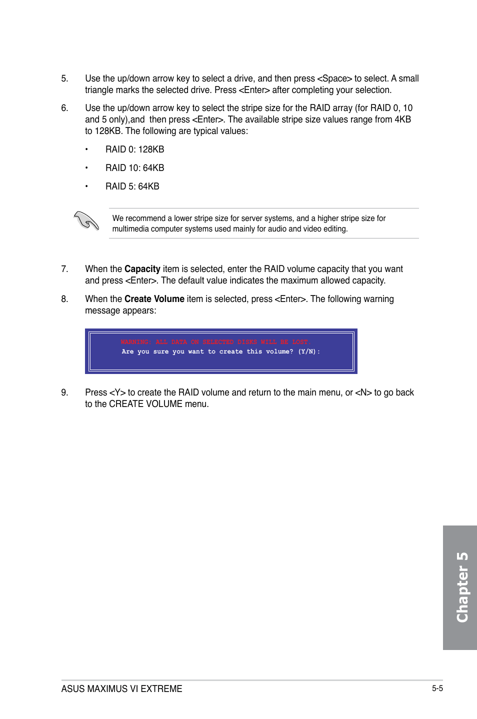 Chapter 5 | Asus MAXIMUS VI EXTREME User Manual | Page 195 / 208