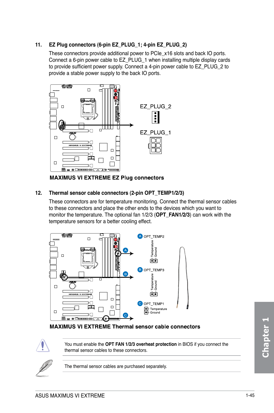 Chapter 1 | Asus MAXIMUS VI EXTREME User Manual | Page 63 / 208