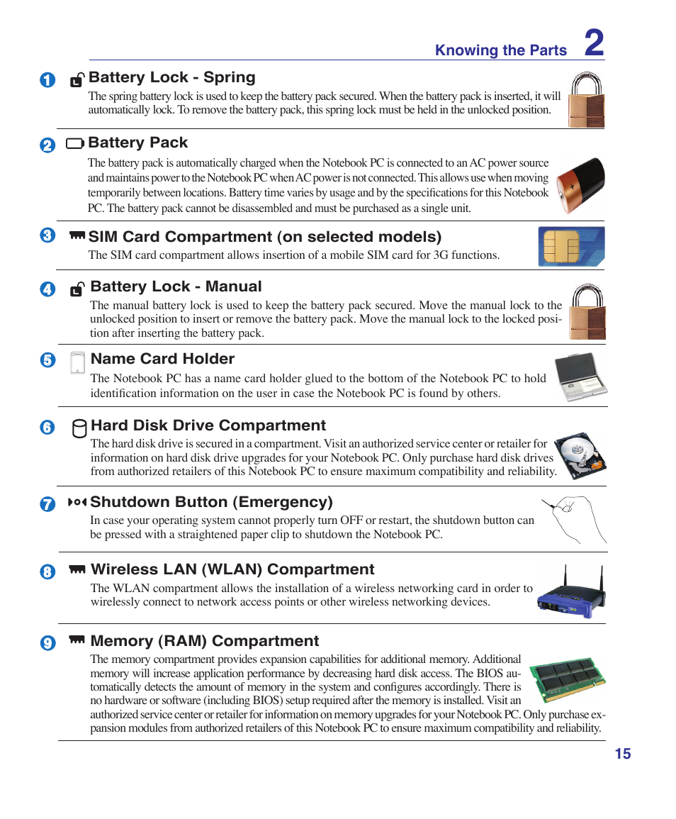 Asus M51Sr User Manual | Page 15 / 89