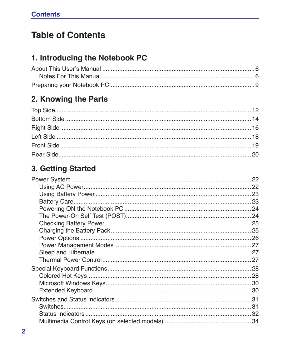 Asus M51Sr User Manual | Page 2 / 89