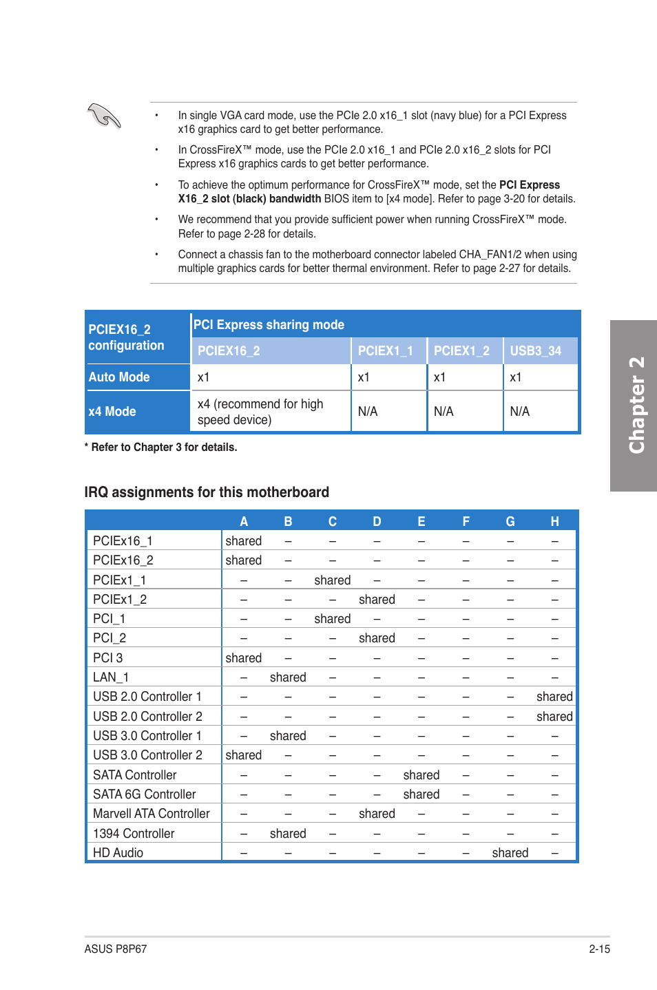 Chapter 2 | Asus P8P67 User Manual | Page 33 / 136