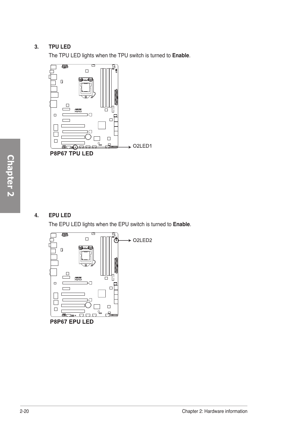 Chapter 2 | Asus P8P67 User Manual | Page 38 / 136