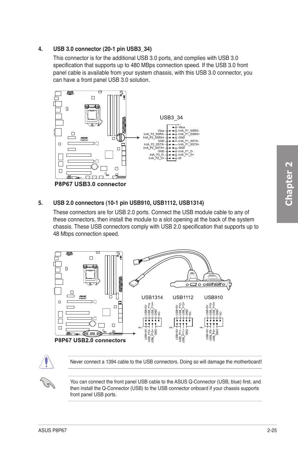 Chapter 2 | Asus P8P67 User Manual | Page 43 / 136