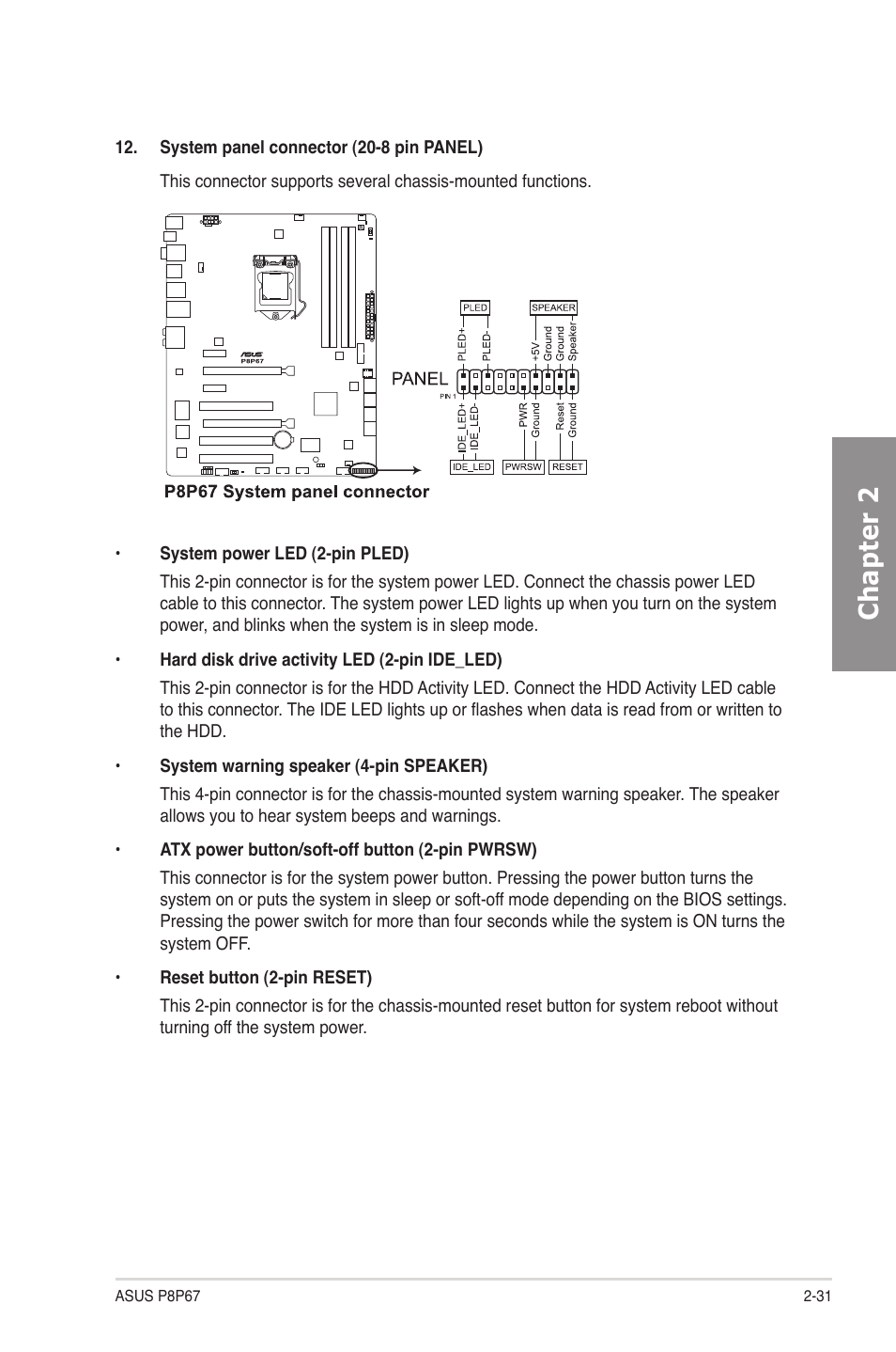 Chapter 2 | Asus P8P67 User Manual | Page 49 / 136