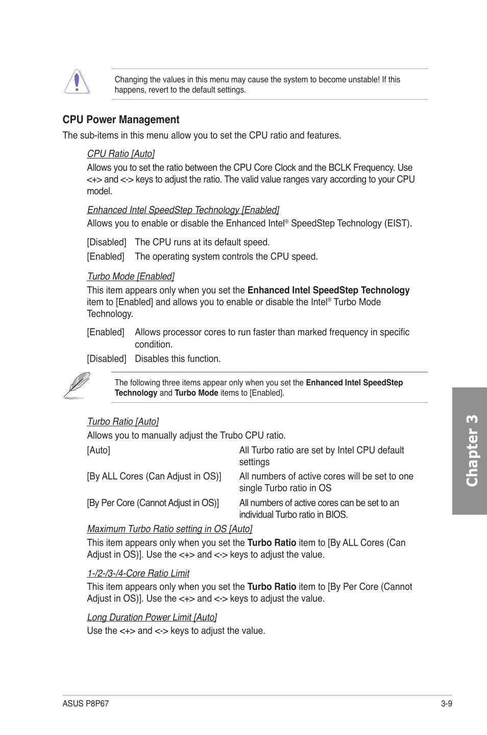 Chapter 3 | Asus P8P67 User Manual | Page 75 / 136