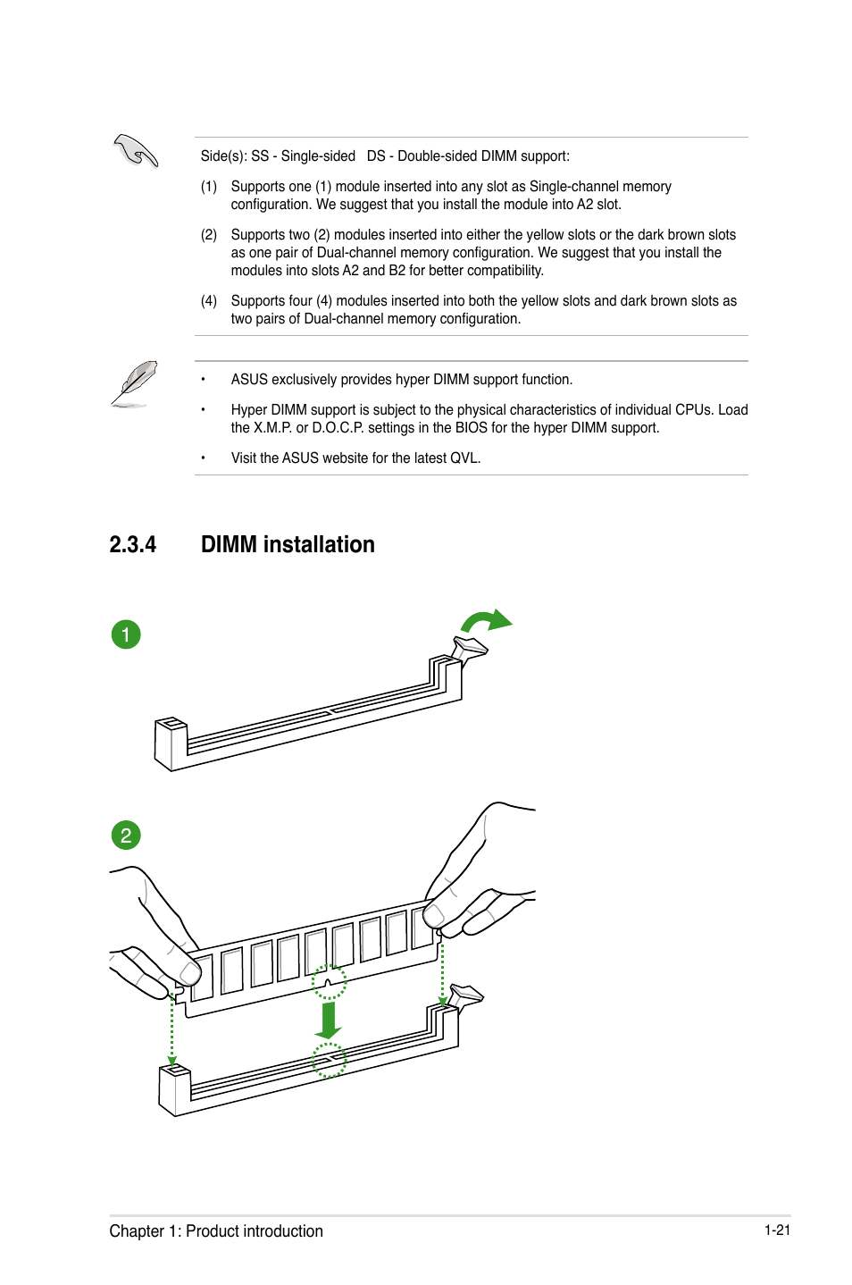 4 dimm installation | Asus Z87-A User Manual | Page 31 / 100