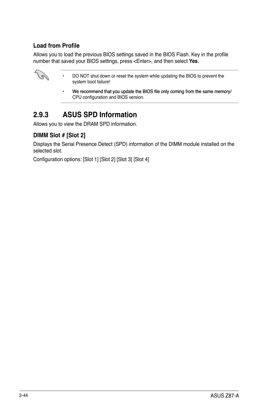 3 asus spd information | Asus Z87-A User Manual | Page 94 / 100