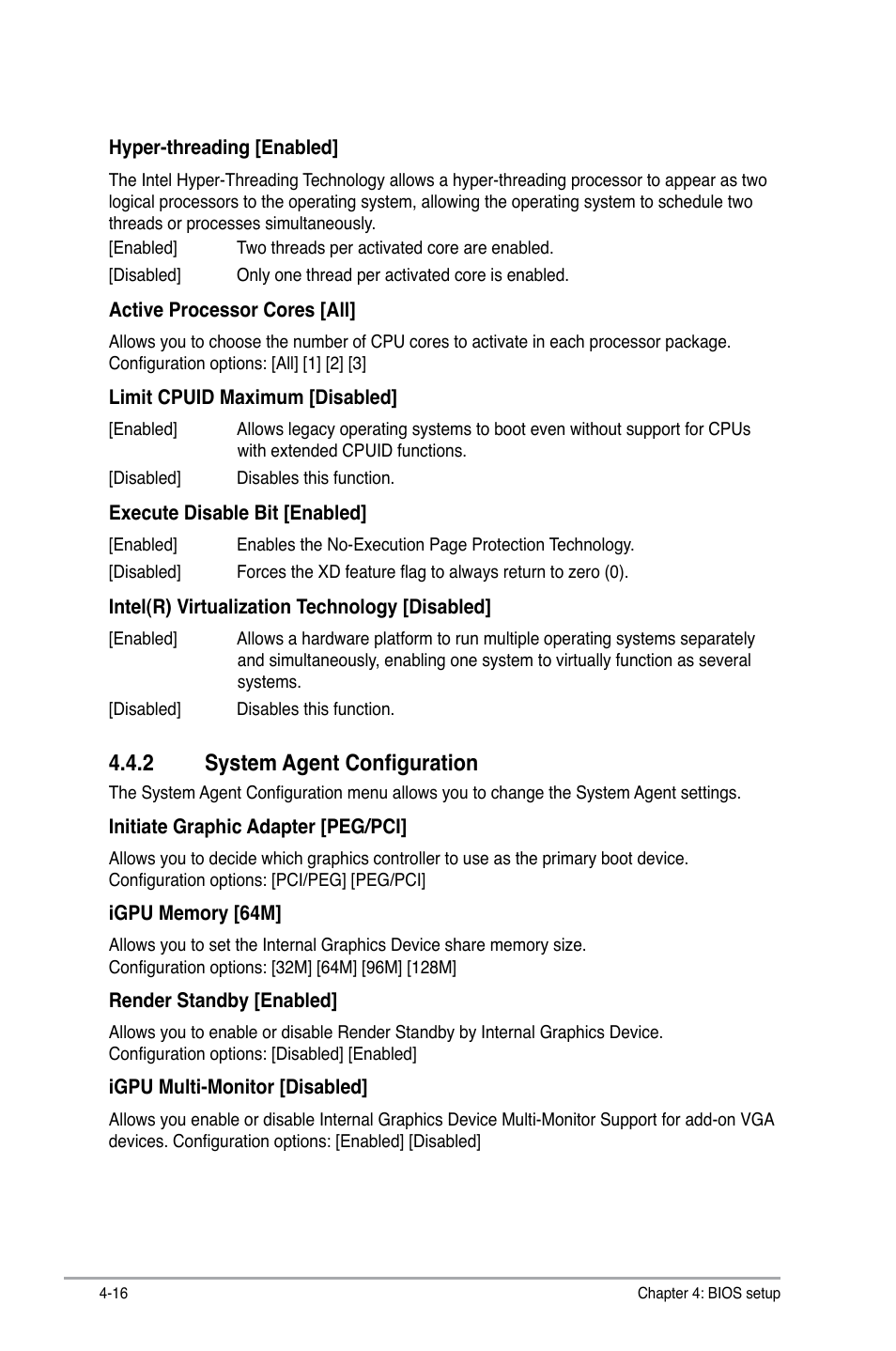 2 system agent configuration | Asus V8-P8H67E User Manual | Page 70 / 79