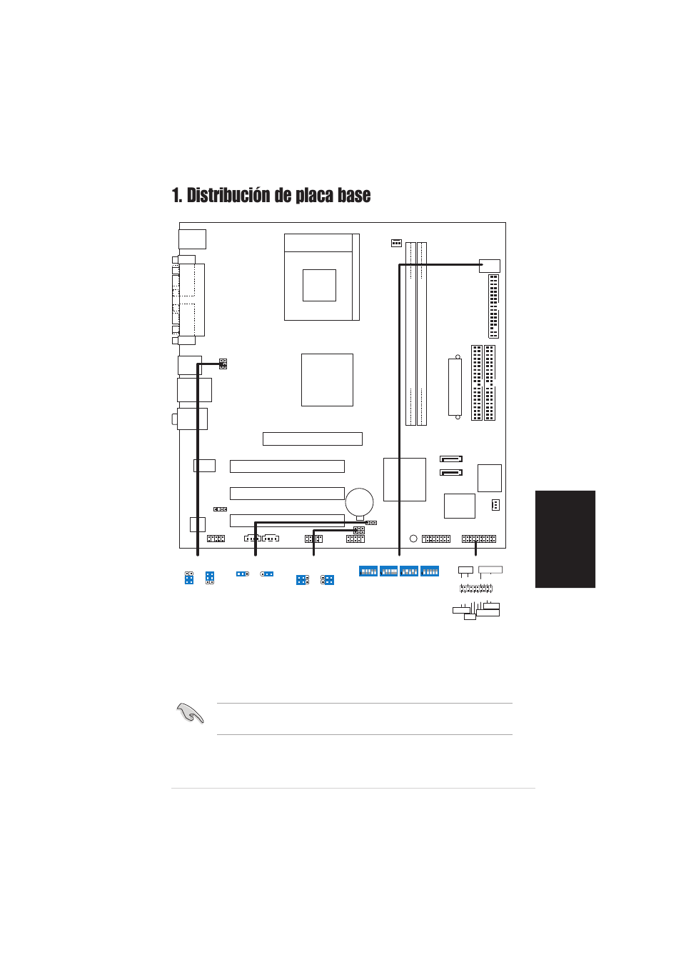 Distribución de placa base, Espa ñ ol, Placa base asus a7v400-mx se | Pci1, Pci2 pci3 via, Via km400a, A7v400-mx se, Super i/o, Socket 462 | Asus A7V400-MX SE User Manual | Page 11 / 20