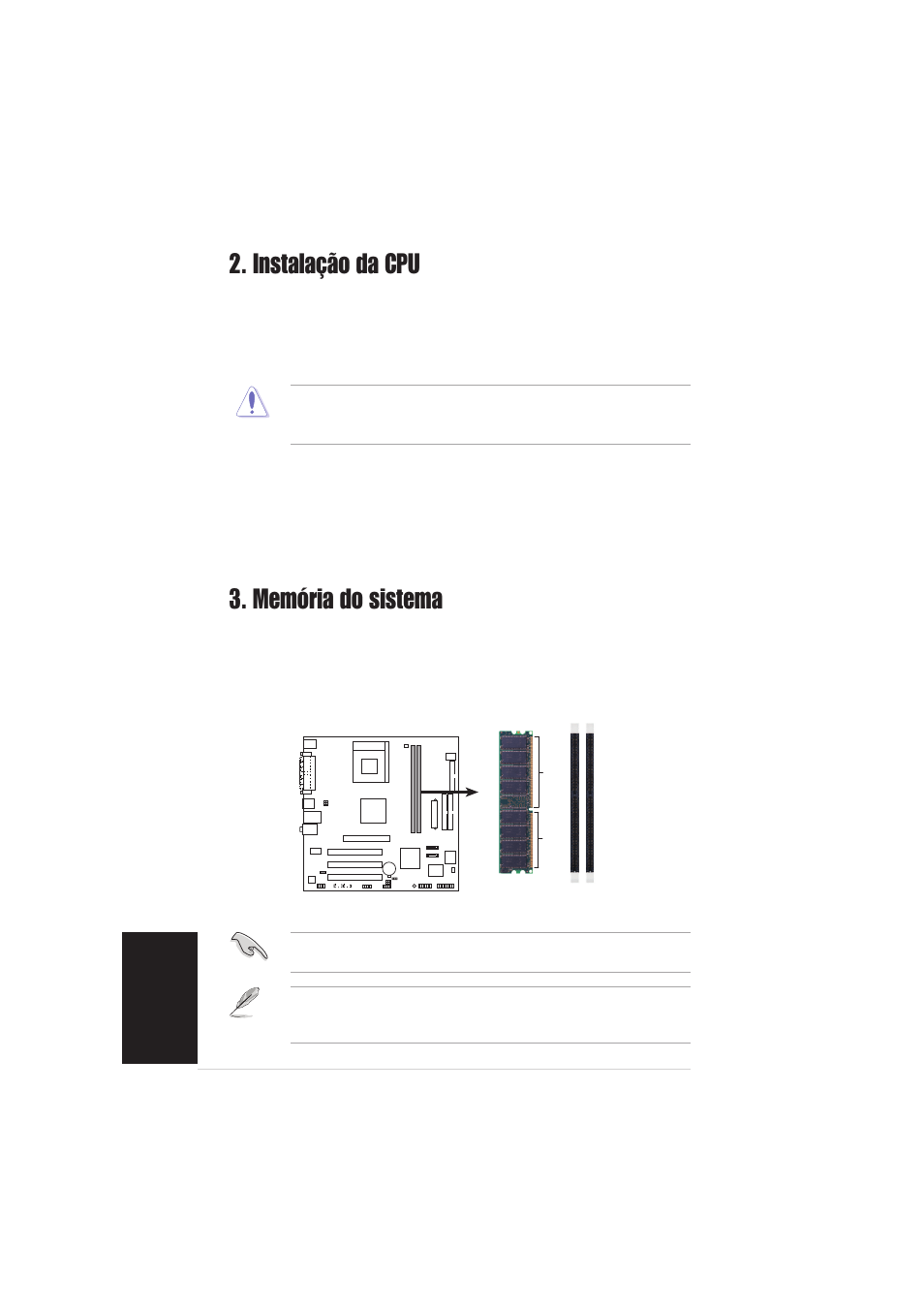 Memória do sistema, Instalação da cpu | Asus A7V400-MX SE User Manual | Page 18 / 20