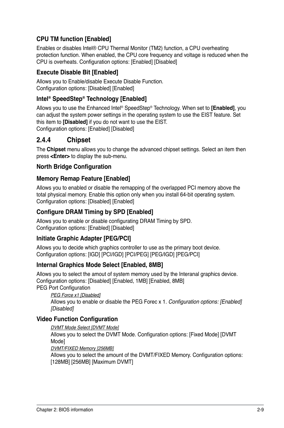 4 chipset, Chipset -9 | Asus P5KPL-AM IN/ROEM/SI User Manual | Page 33 / 40