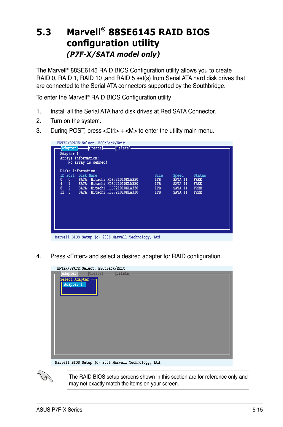 3 marvell, P7f-x/sata model only) | Asus P7F-X SATA User Manual | Page 111 / 136