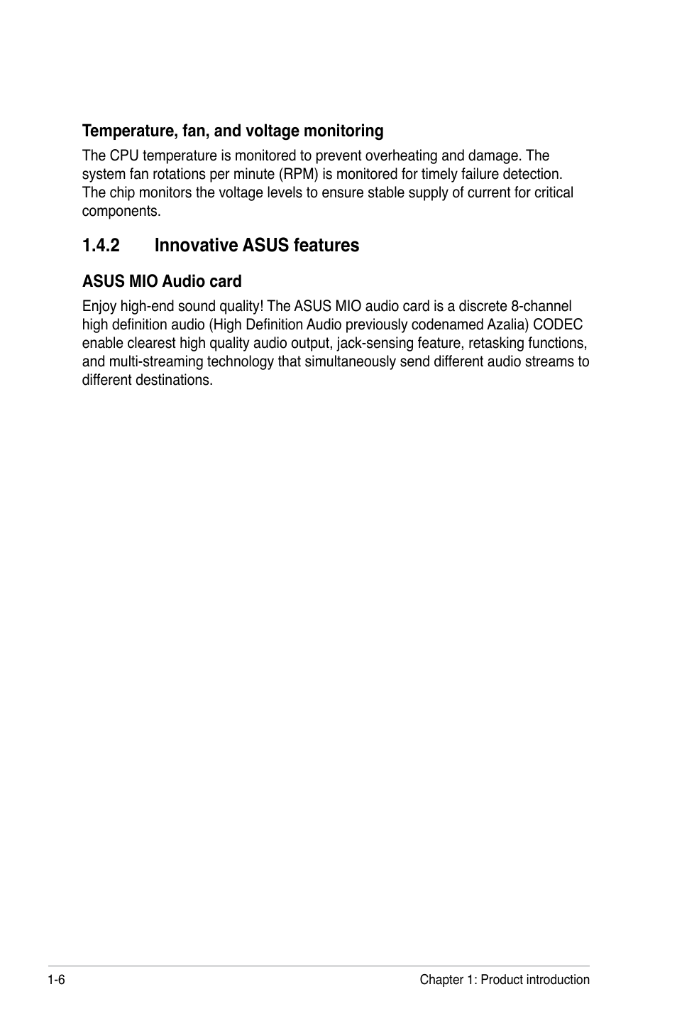 2 innovative asus features | Asus P7F-X SATA User Manual | Page 18 / 136