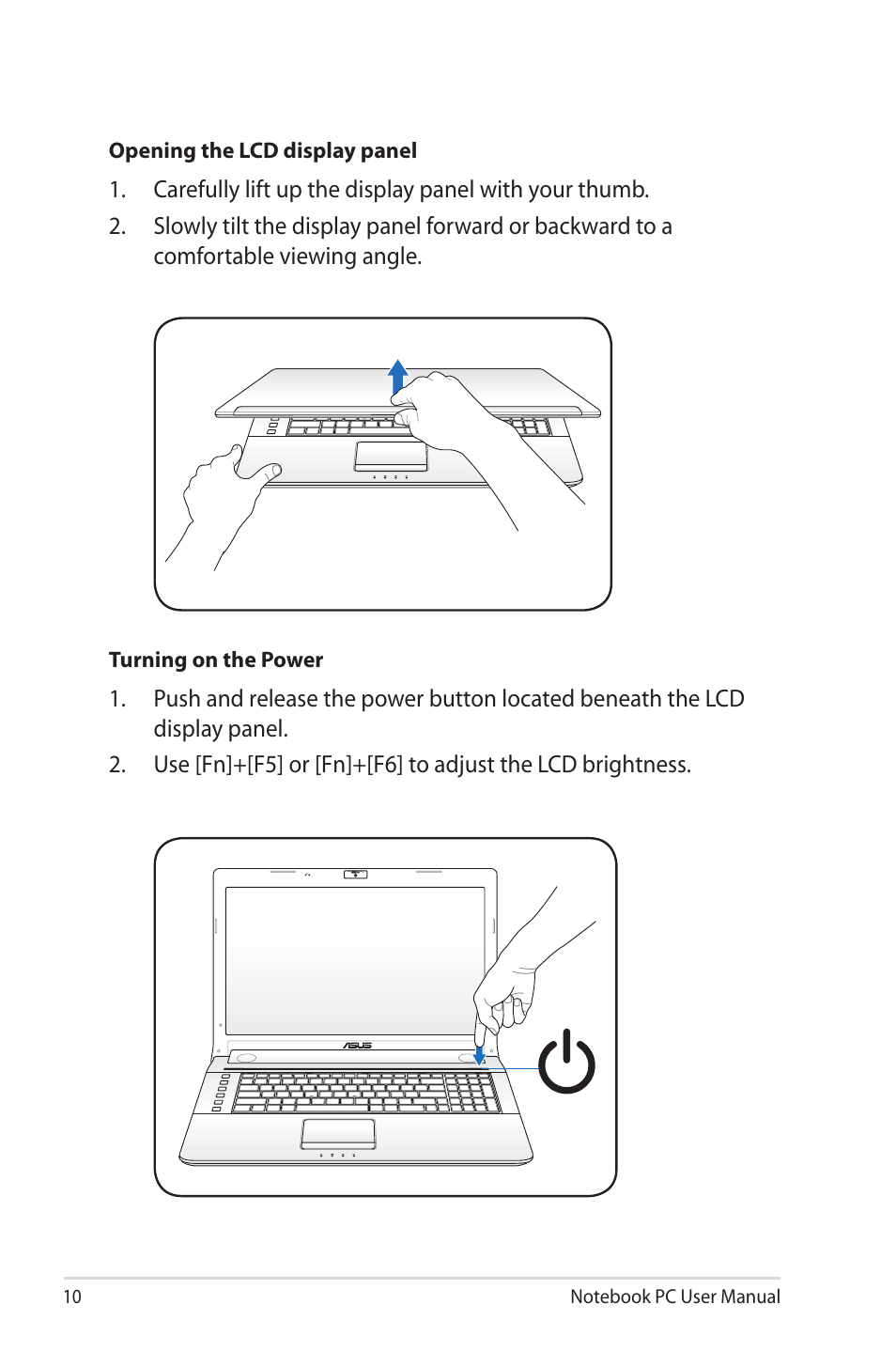 Asus N73Jn User Manual | Page 10 / 112