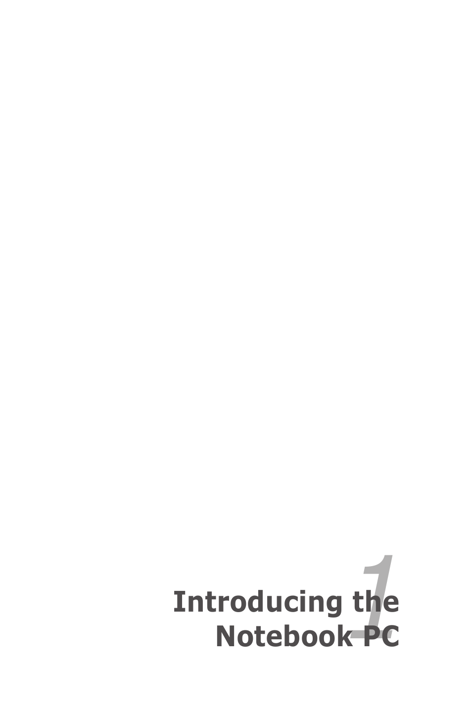 Chapter 1: introducing the notebook pc, Chapter 1, Introducing the notebook pc | Asus N73Jn User Manual | Page 5 / 112