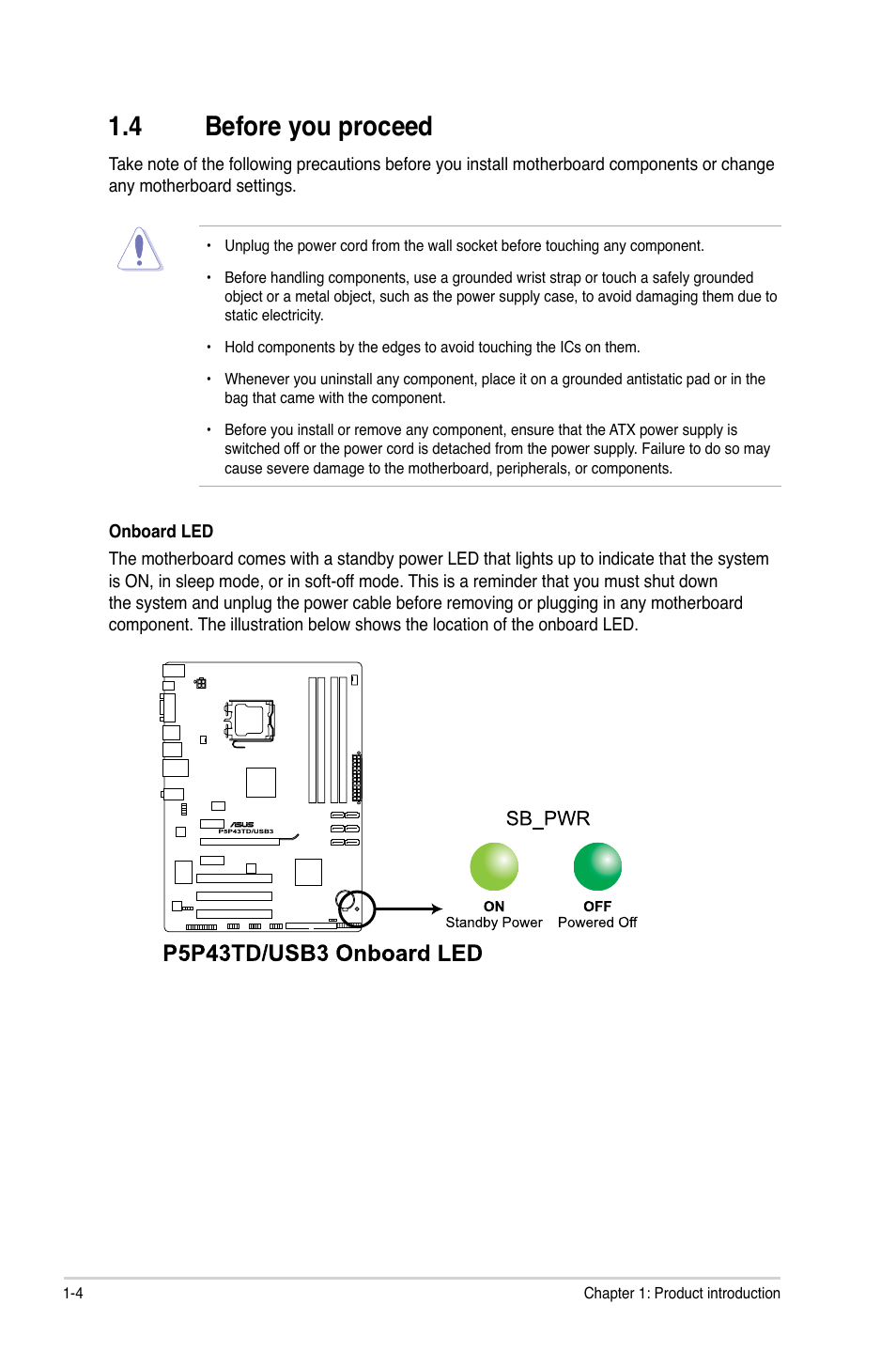 4 before you proceed, Before you proceed -4 | Asus P5P43TD/USB3 User Manual | Page 14 / 64