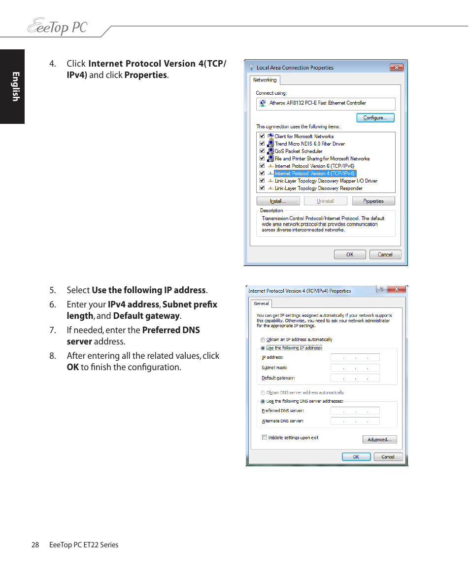 Asus ET2203T User Manual | Page 28 / 36