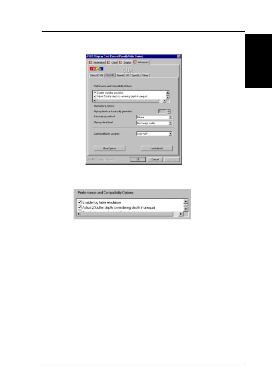 Software reference, Direct3d | Asus CUA User Manual | Page 117 / 136