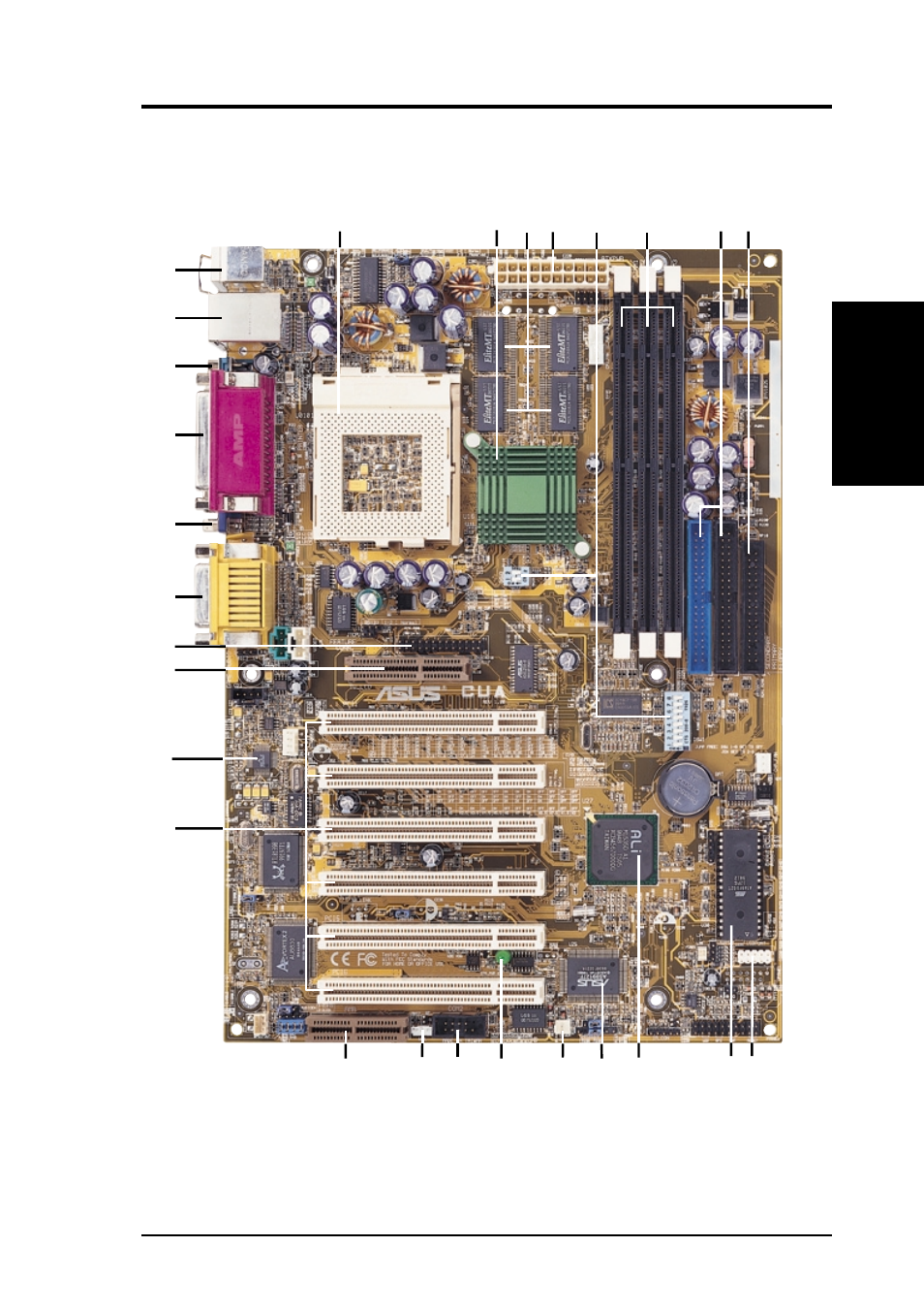 Features, 1 component locations | Asus CUA User Manual | Page 13 / 136