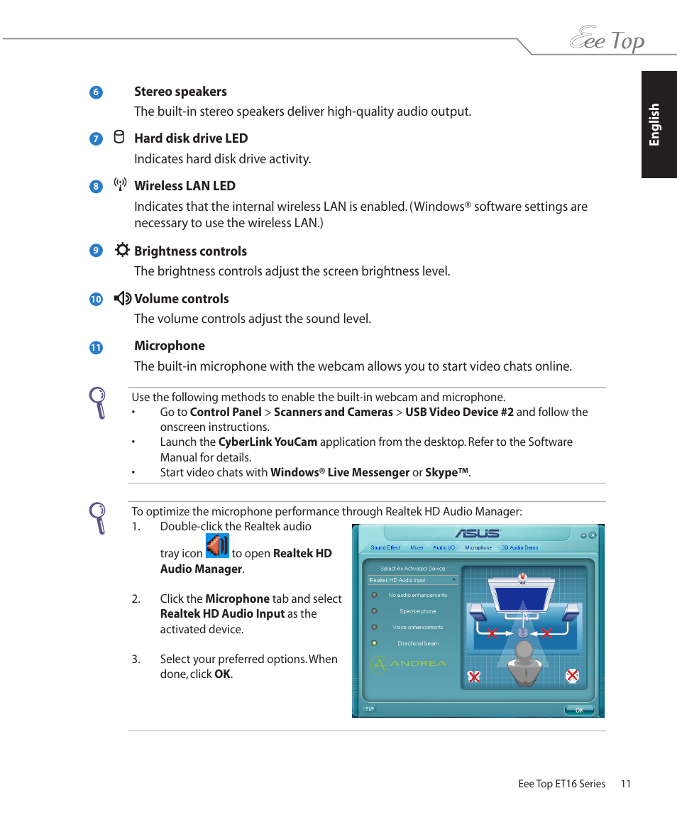 Asus ET1602 User Manual | Page 11 / 34