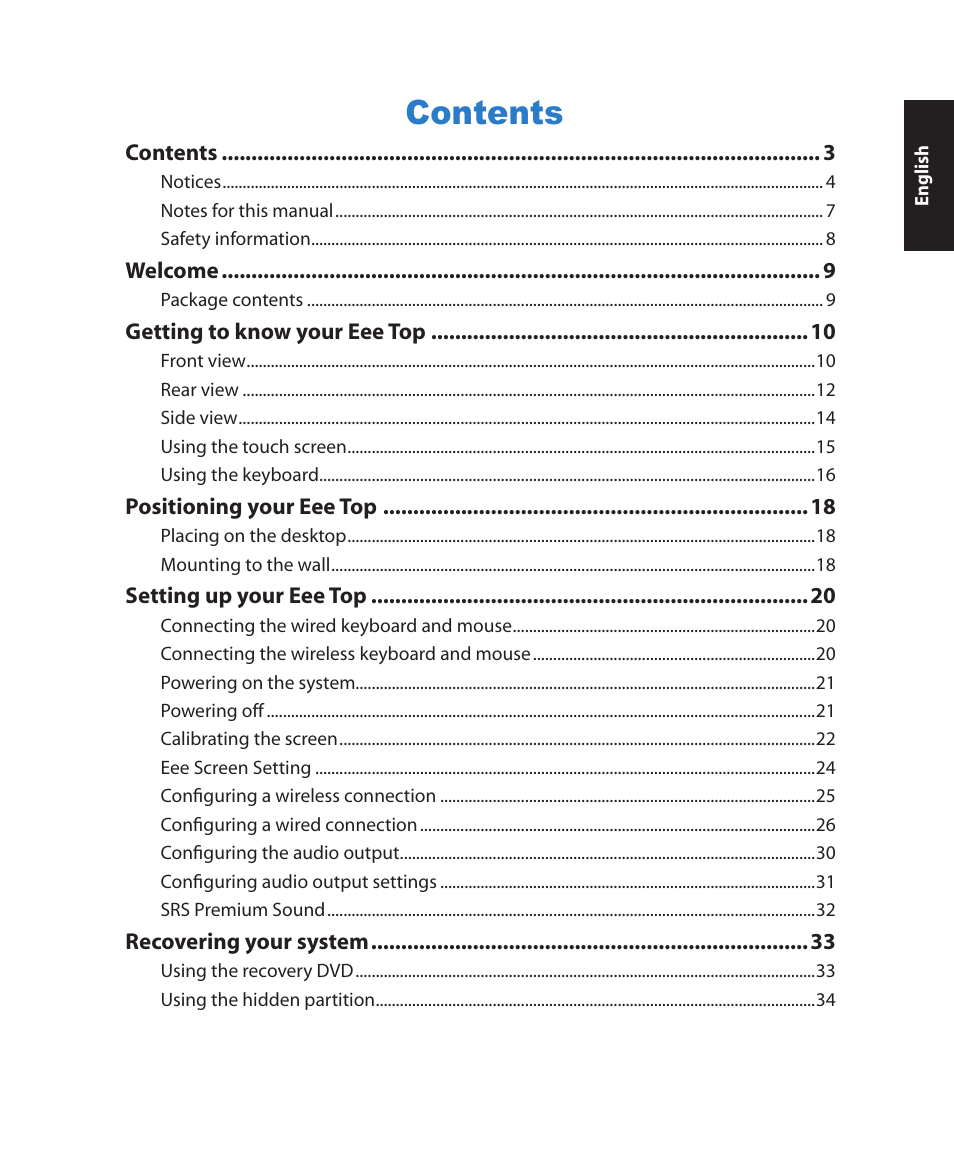 Asus ET1602 User Manual | Page 3 / 34