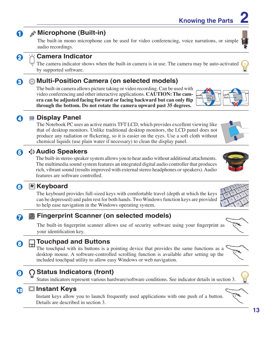 Asus X20S User Manual | Page 13 / 87