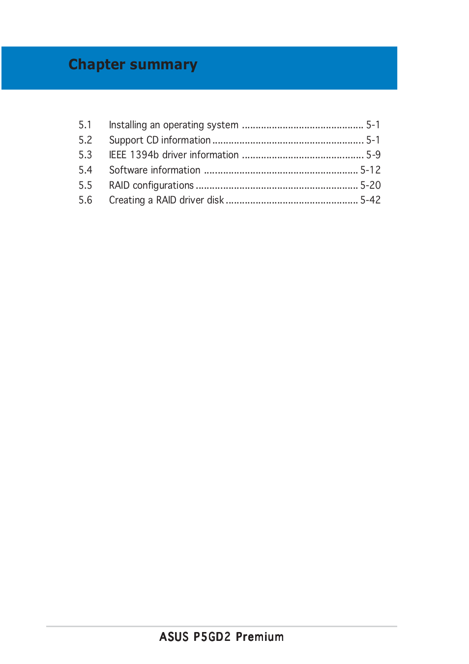 Chapter summary | Asus P5GD2 Premium User Manual | Page 114 / 156