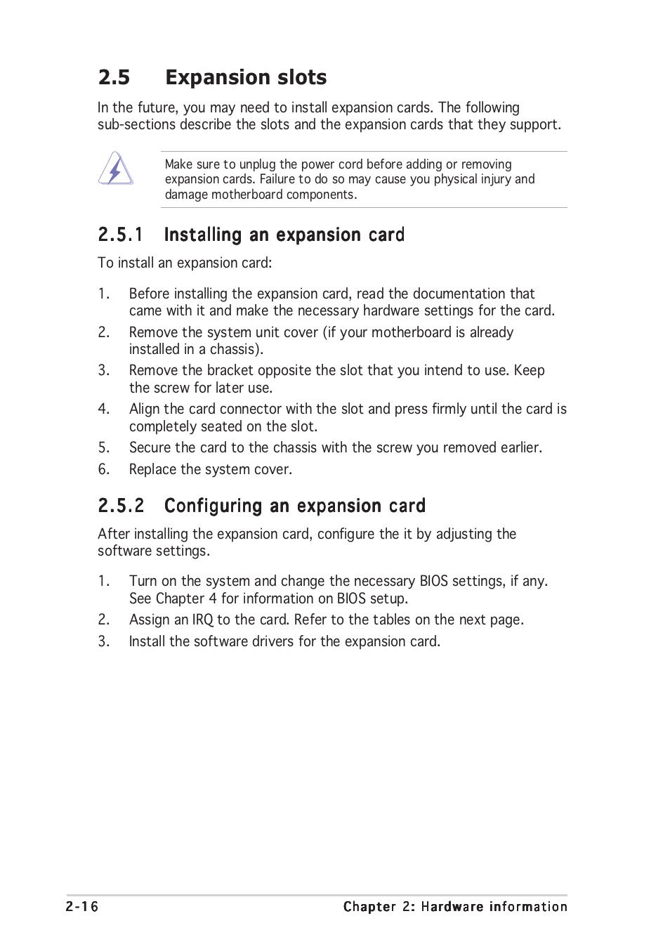 5 expansion slots | Asus P5GD2 Premium User Manual | Page 40 / 156