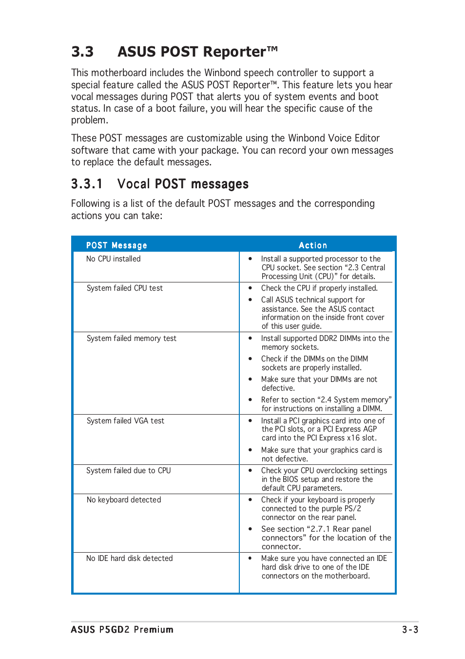 3 asus post reporter | Asus P5GD2 Premium User Manual | Page 63 / 156