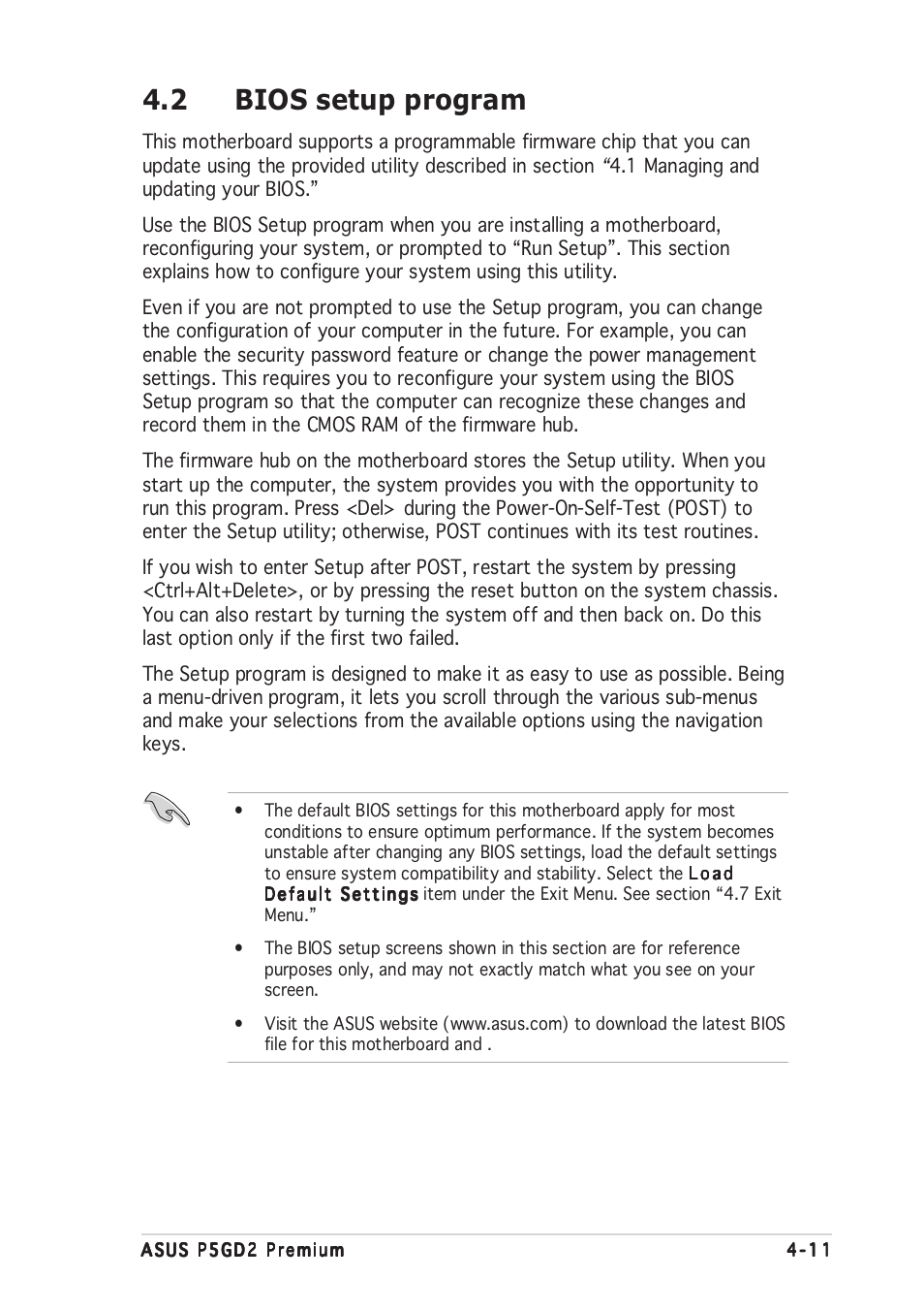 2 bios setup program | Asus P5GD2 Premium User Manual | Page 81 / 156