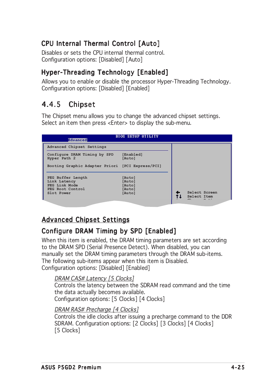 5 chipset chipset chipset chipset chipset | Asus P5GD2 Premium User Manual | Page 95 / 156