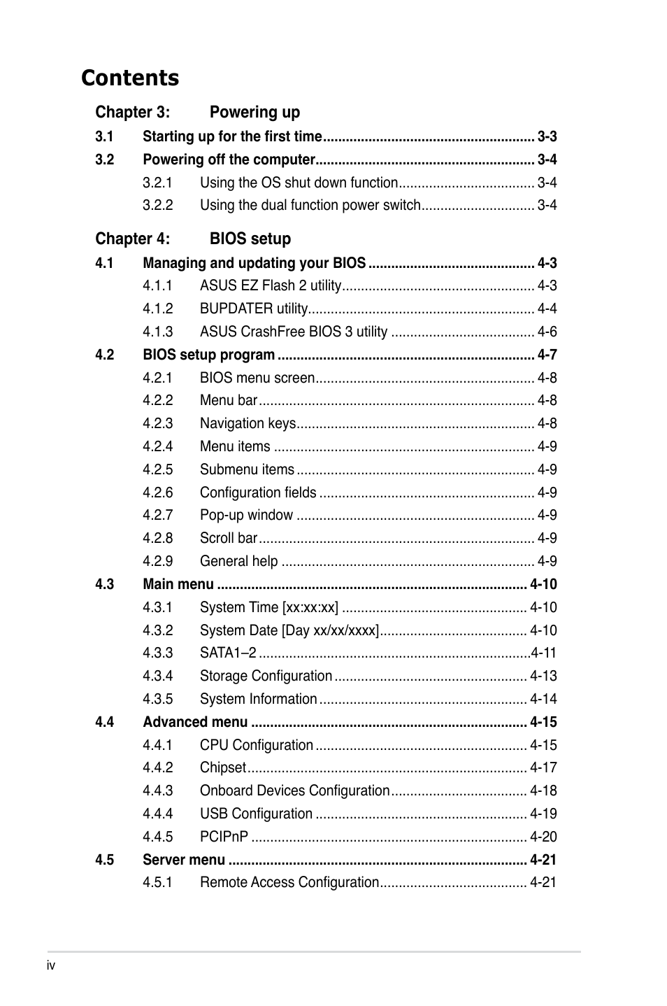 Asus Hummingbird User Manual | Page 4 / 112