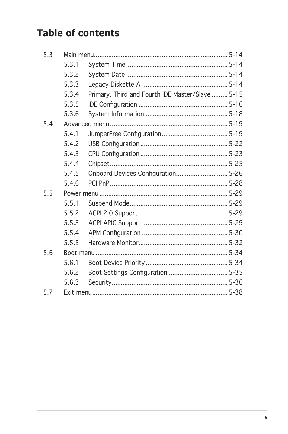 Asus V2-PH1 User Manual | Page 5 / 104