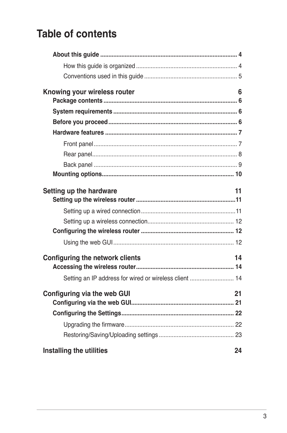 Asus RT-G32 User Manual | Page 3 / 44