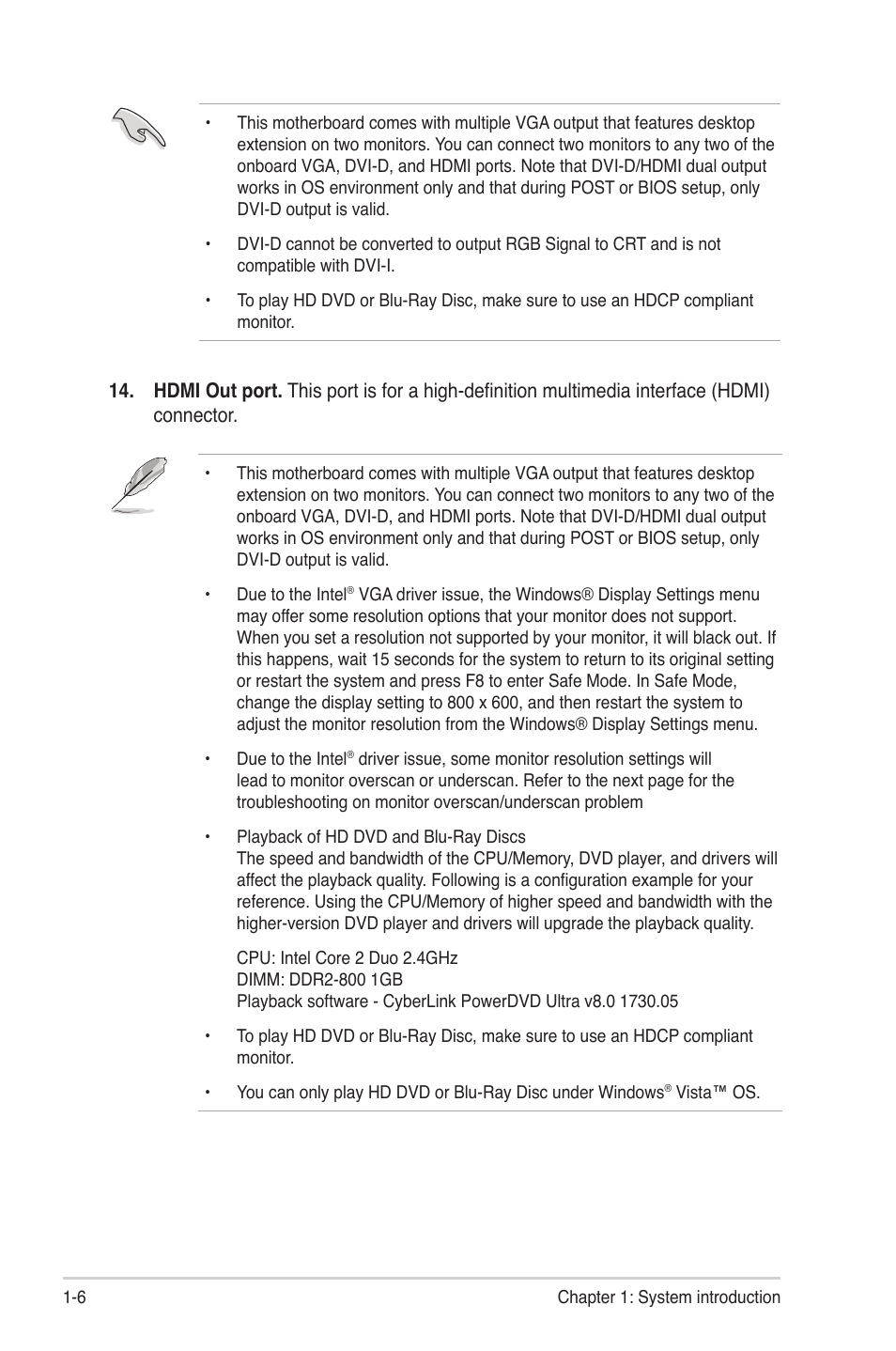 Asus V3-P5G45 User Manual | Page 16 / 120