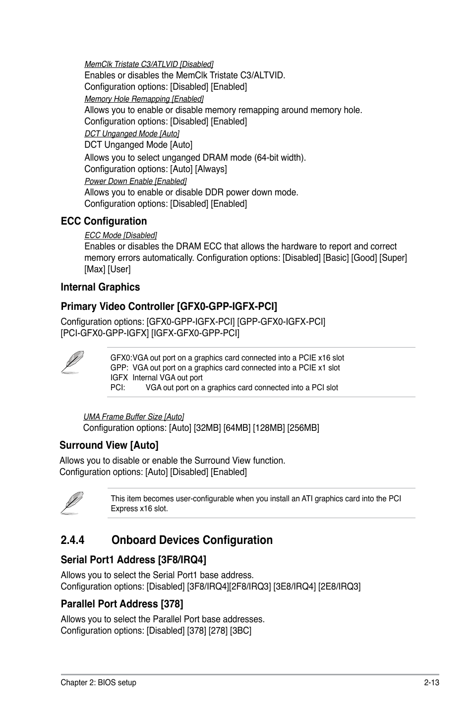 4 onboard devices configuration, Onboard devices configuration -13 | Asus M3A76-CM User Manual | Page 51 / 60