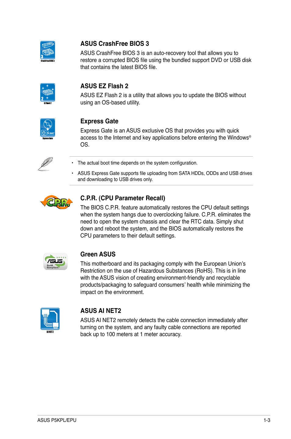 Asus P5KPL/EPU User Manual | Page 13 / 62