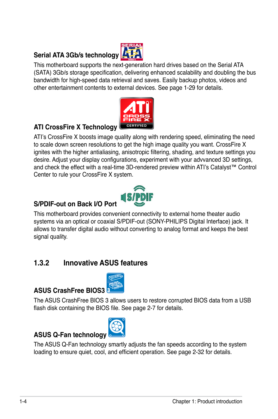 2 innovative asus features | Asus P5KPL/1600 User Manual | Page 16 / 96