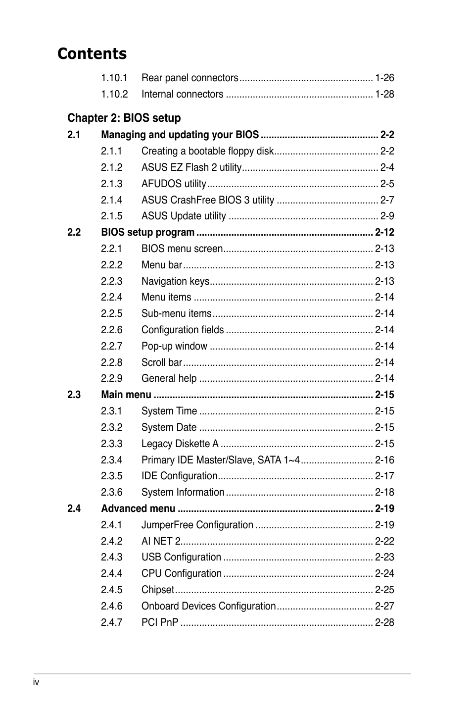 Asus P5KPL/1600 User Manual | Page 4 / 96