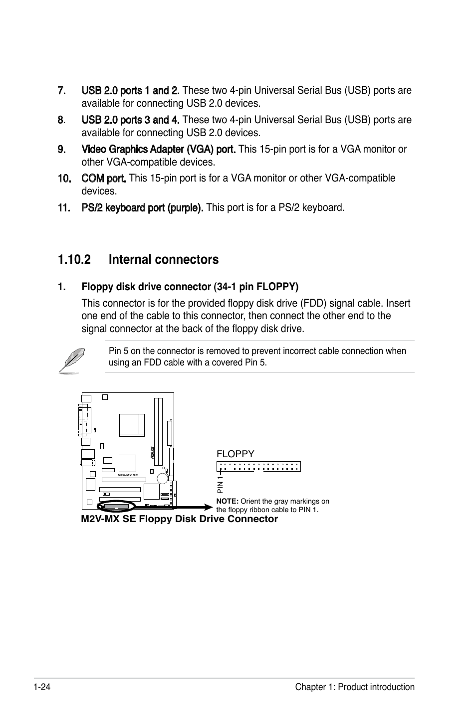 Internal.connectors | Asus M2V-MX SE User Manual | Page 34 / 90