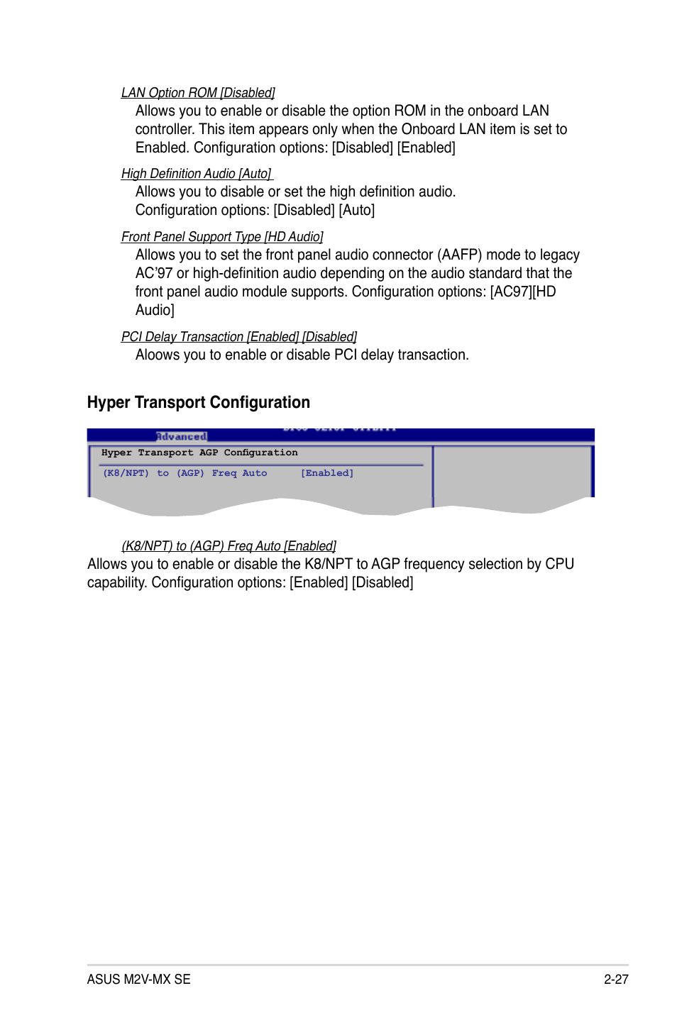 Hyper transport configuration | Asus M2V-MX SE User Manual | Page 69 / 90