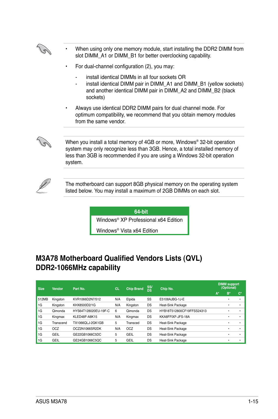 Xp professional x64 edition windows | Asus M3A78 User Manual | Page 27 / 104