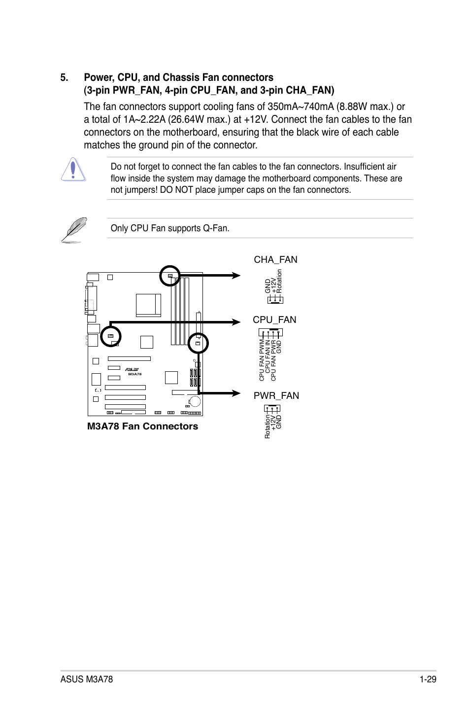 Cpu_fan, Cha_fan, Pwr_fan | Asus M3A78 User Manual | Page 41 / 104