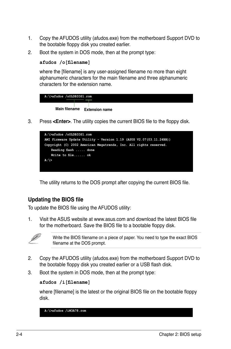 Updating the bios file | Asus M3A78 User Manual | Page 50 / 104