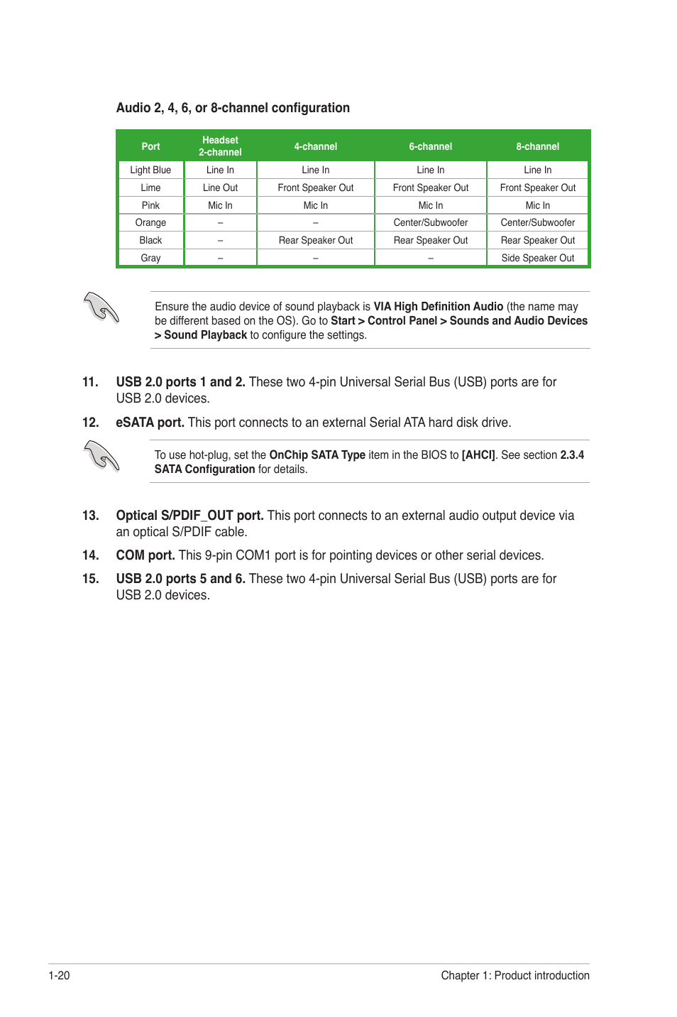 Audio 2, 4, 6, or 8-channel configuration | Asus M4A77TD PRO/U3S6 User Manual | Page 32 / 62