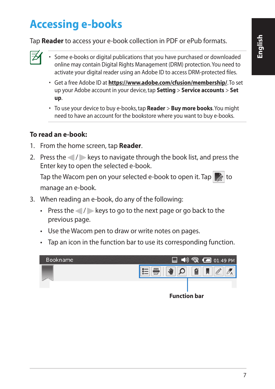 Accessing e-books | Asus EA-800 User Manual | Page 7 / 9