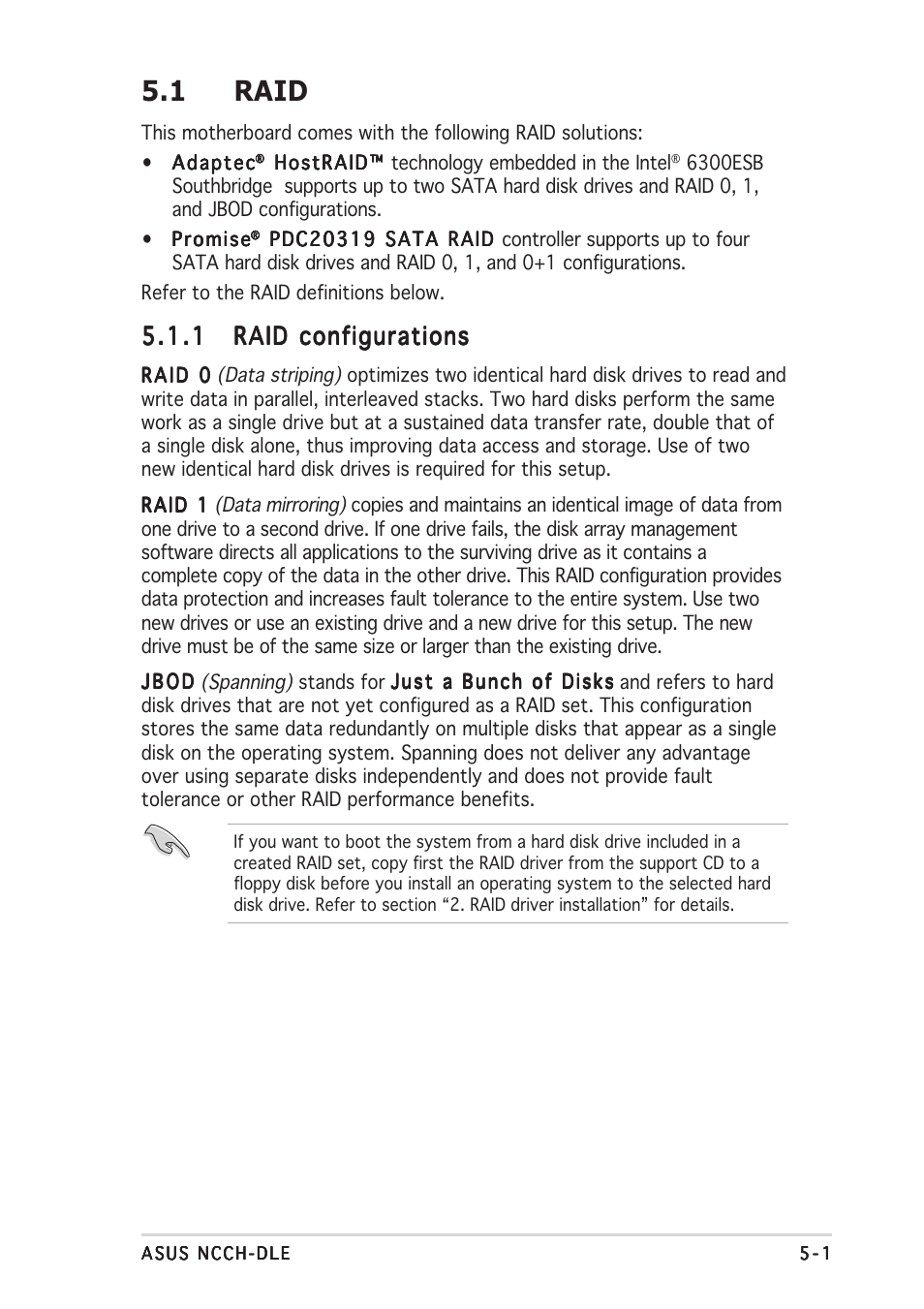 1 raid | Asus NCCH-DLE User Manual | Page 113 / 180