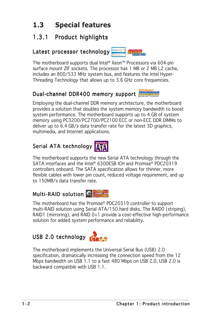 3 special features | Asus NCCH-DLE User Manual | Page 16 / 180